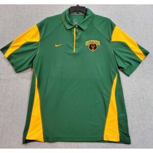 Nike Baylor Bears Polo Shirt Men's‎ 2XL Green Short Sleeve Dri-Fit Athletic